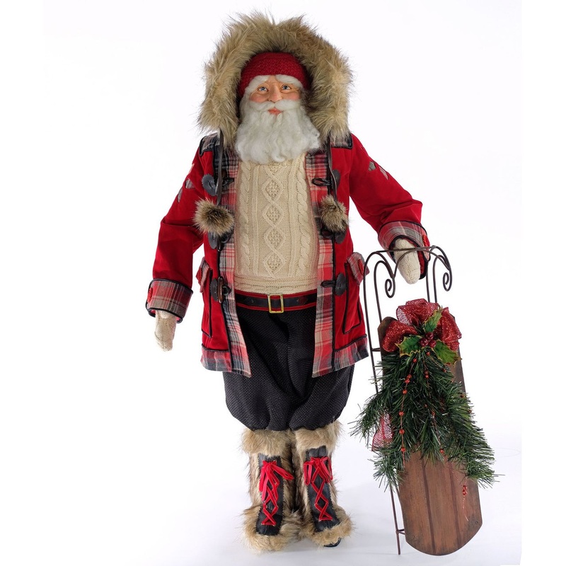 Katherine’s Collection Aspen Santa Doll 36 Inches Red Polyester