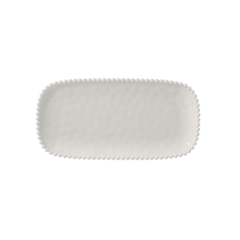 Merritt International Beaded Pearl 14.5 x 7.25 Appetizer Tray Melamine