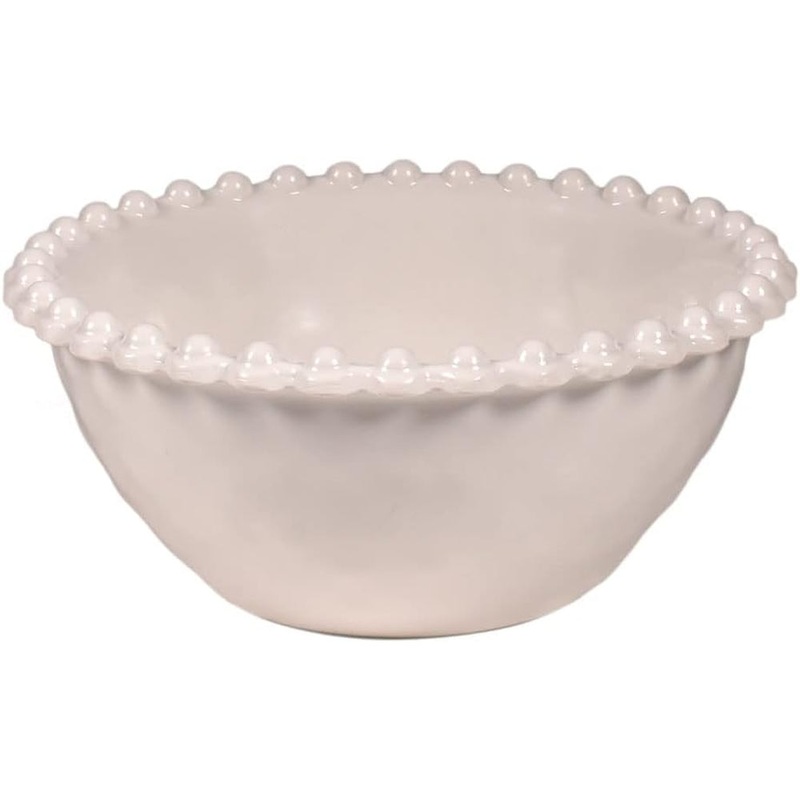 Merritt International Beaded Pearl 5.5 in. Round Dipping Bowl Cream Melamine Set Of 6