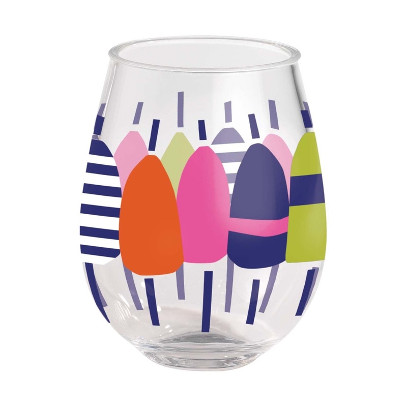 Merritt International Buoys 15 oz. Stemless Wine Acrylic Set Of 12