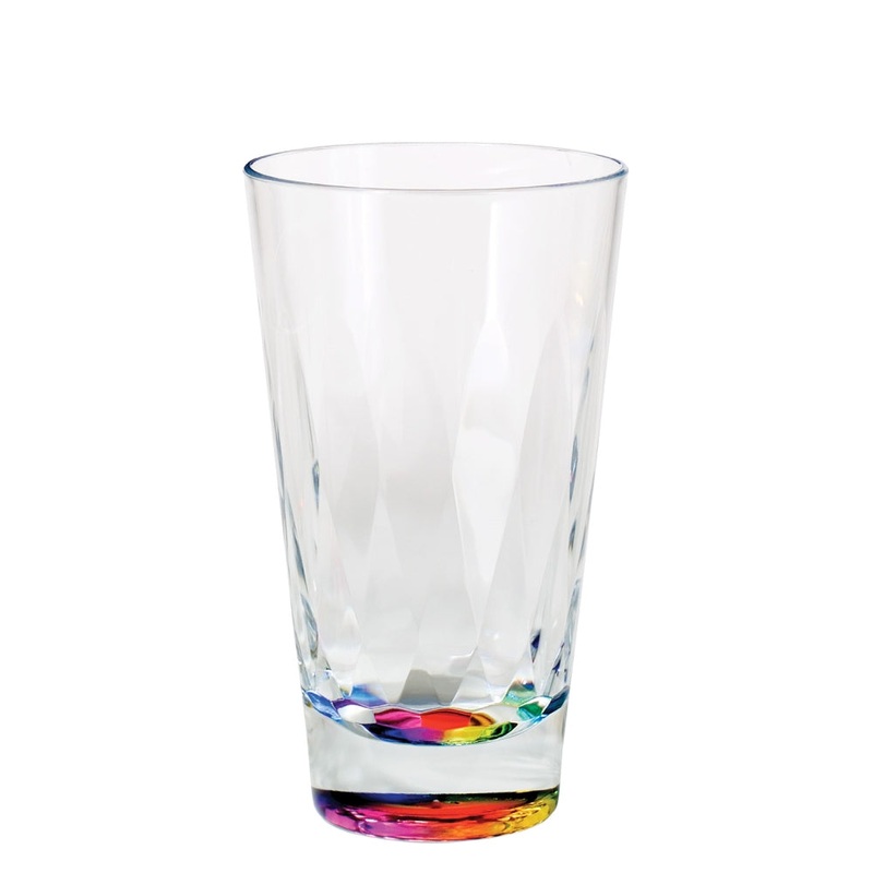 Merritt International Prism 20 oz. Hi Ball Tumbler Rainbow Acrylic Set Of 12