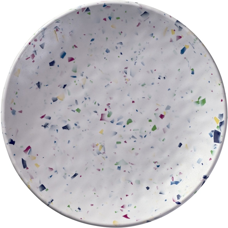 Merritt International Rainbow Terrazzo Round 9 in Salad Plate Melamine Set Of 6