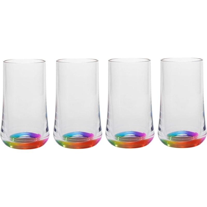 Merritt International Reflections 14 oz. Hi Ball Tumbler Rainbow Acrylic Set Of 12