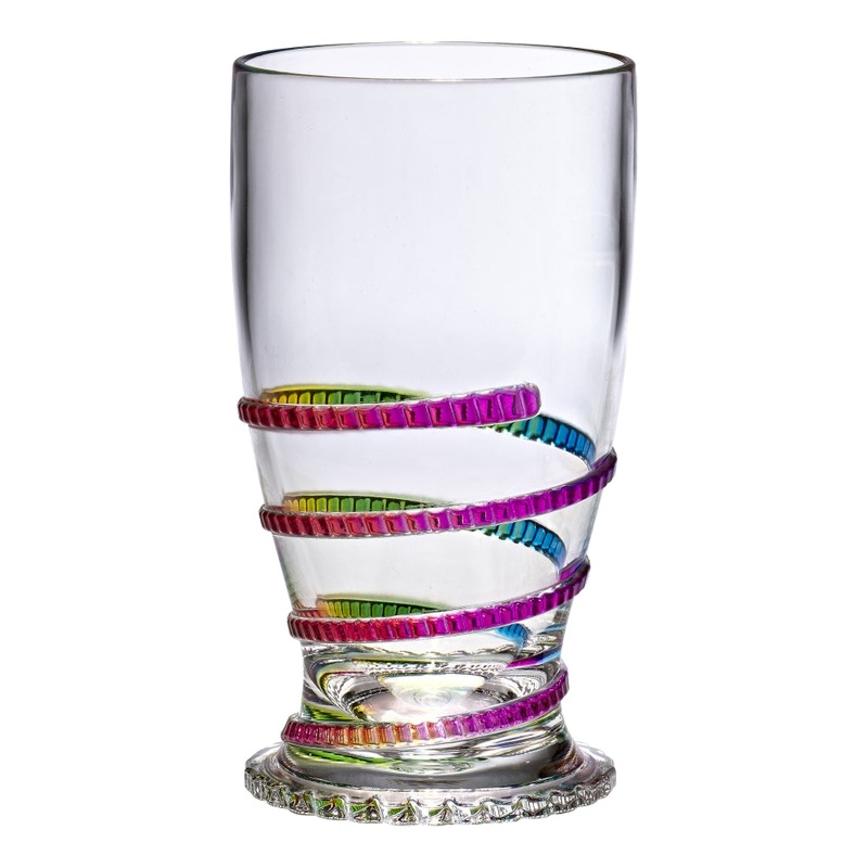 Merritt International Rope 19 oz Hi Ball Tumbler Rainbow Acrylic Set Of 12