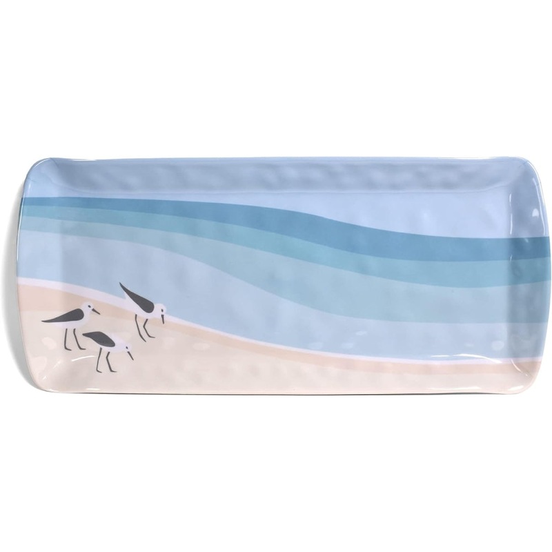 Merritt International Sandpipers 15 in x 6.5 in Loaf Tray Melamine Set Of 4