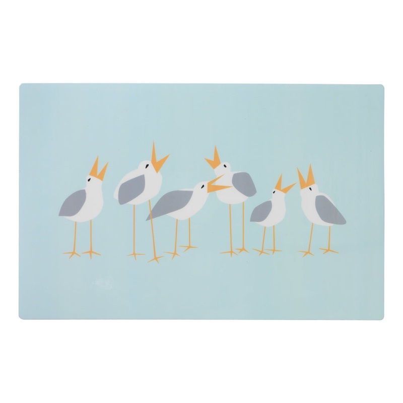 Merritt International Seagulls Rectangle 17×11 in. Vinyl Placemat Melamine Set Of 12