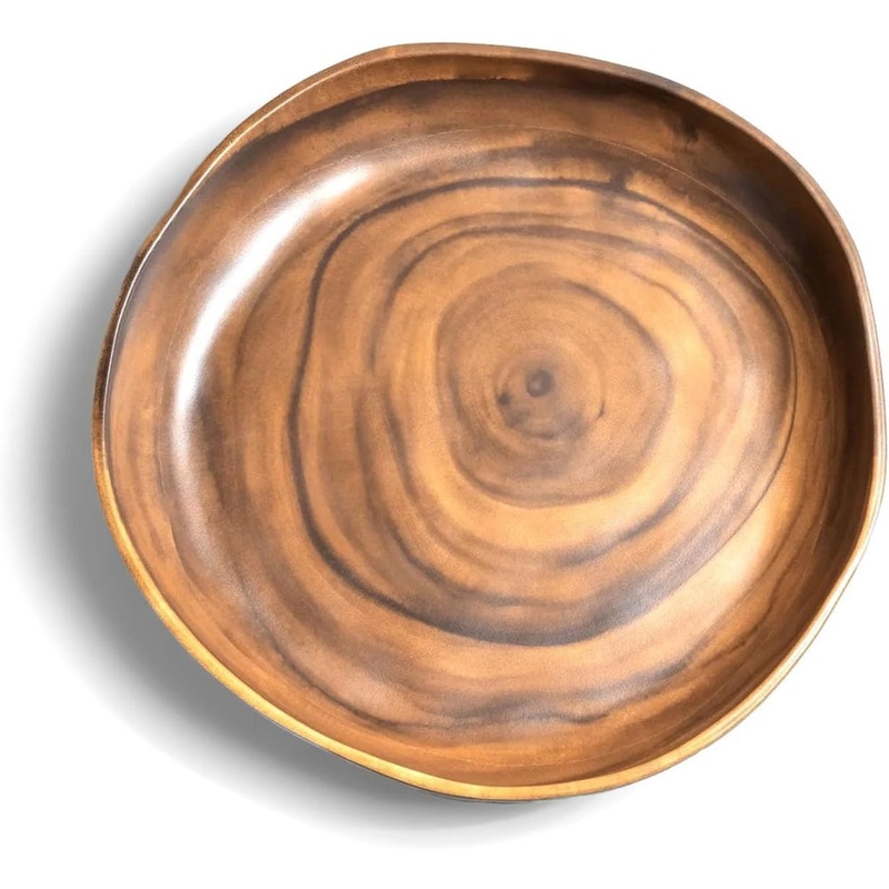 Merritt International Sequoia Wood 12 in Serving Tray Melamine Set Of 6