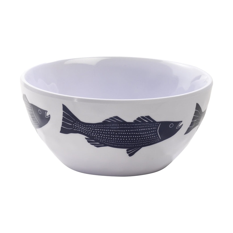 Merritt International Striper 4.75 in. Round Sauce Bowl Melamine Set Of 6