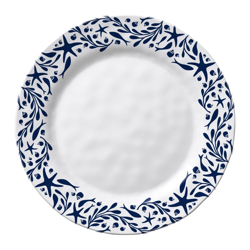 Merritt International Tidepool 11 Dinner Plate Melamine Set Of 6