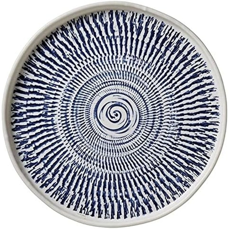 Merritt International Tribal Blue 10.75 in Dinner Plate Melamine Set Of 6