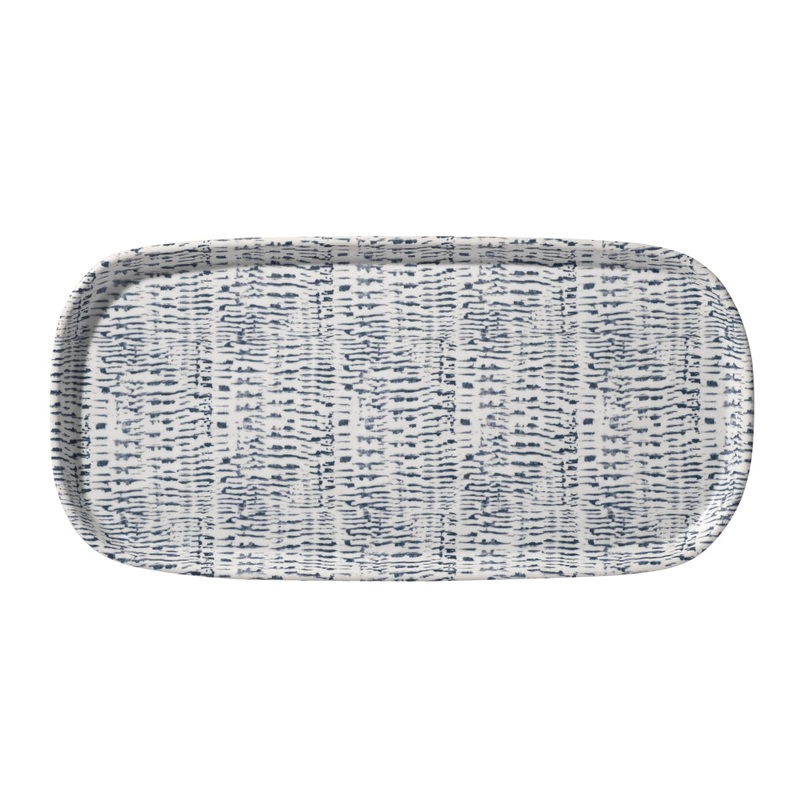 Merritt International Tribal Blue 14.5in x 7in Appetizer Tray Melamine