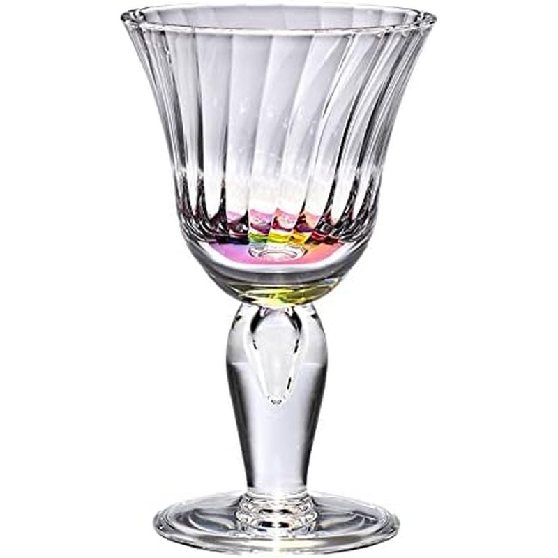 Merritt International Venezia 10 oz Wine Glass Rainbow Acrylic Set Of 12