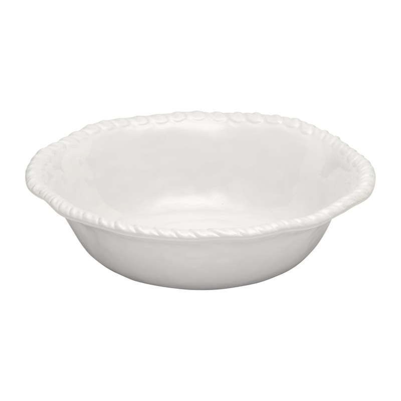 Merritt International White Rope Round 8 in. Salad Bowl White Melamine Set Of 6