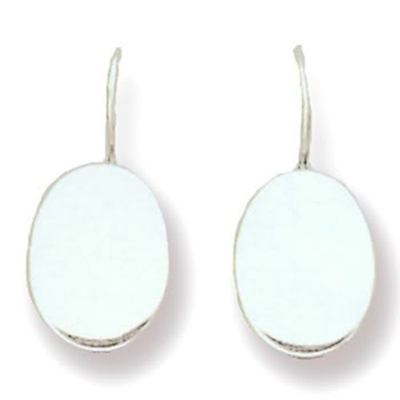 MMA 11mm Oval Engravable Earrings