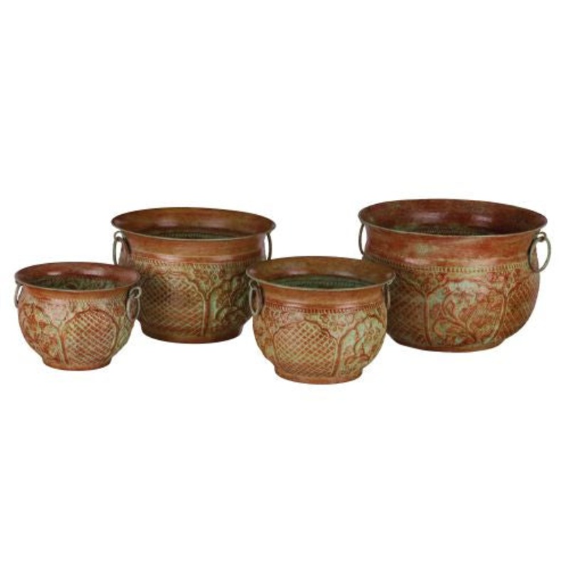 Regal Planter Set/4 – Green Moroccan