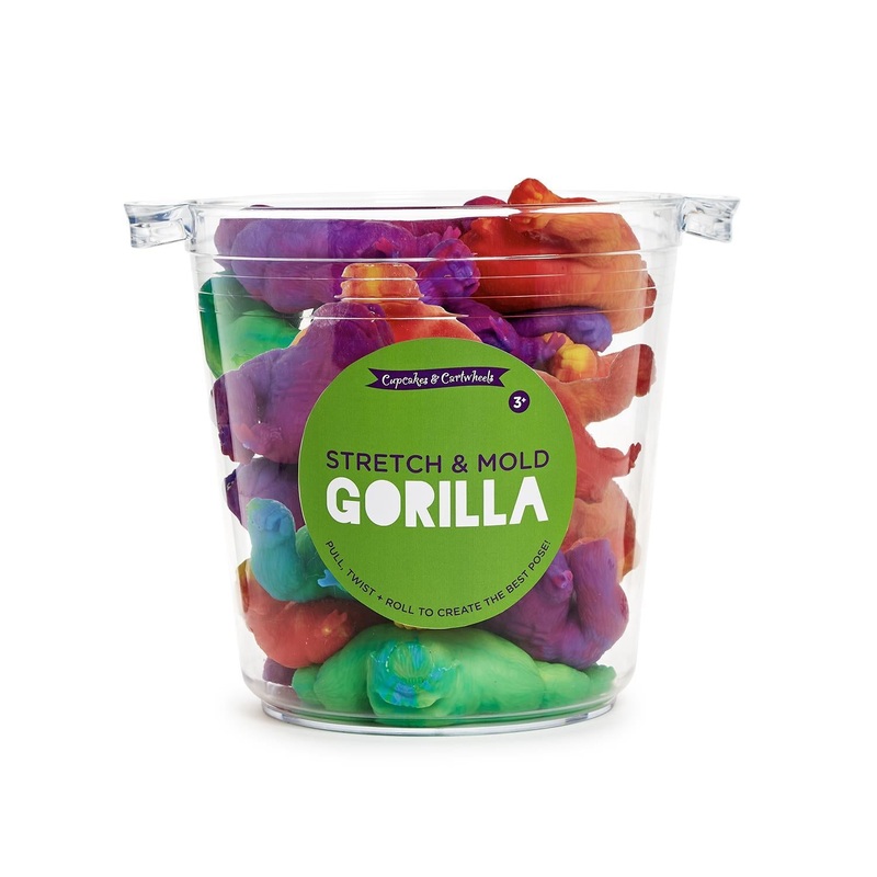 Two’s Company Galaxy Gorilla 24-pcs Stretch & Mold Toy w/ Bucket in 3 Colors
