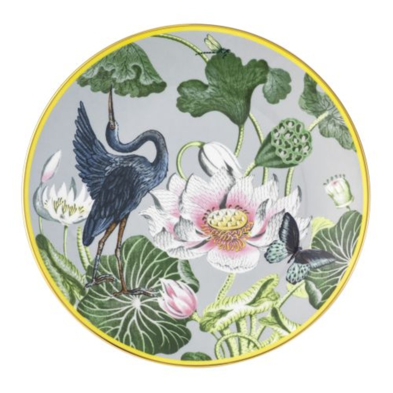 Wedgwood Wonderlust Waterlily Grey Plate 8.1 Inch