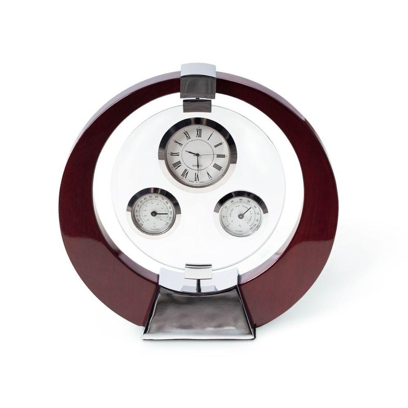 Bey Berk Salzburg Mahogany Desk Clock