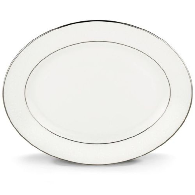 Lenox Floral Veil Oval Platter 13.0