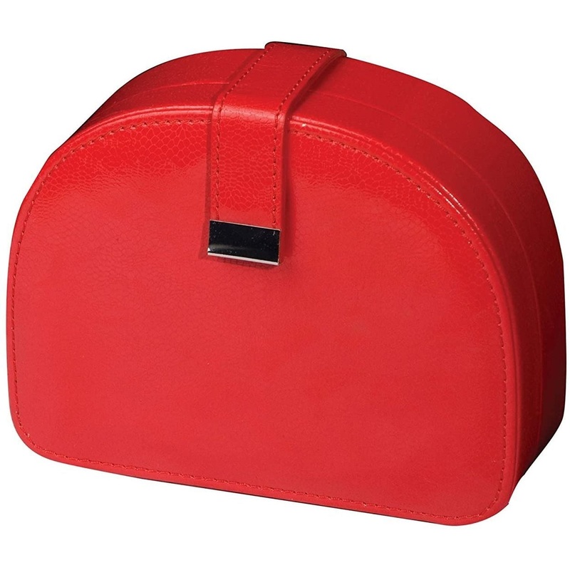 Mele & Co. Cerise Travel Jewelry Case in Cherry Red