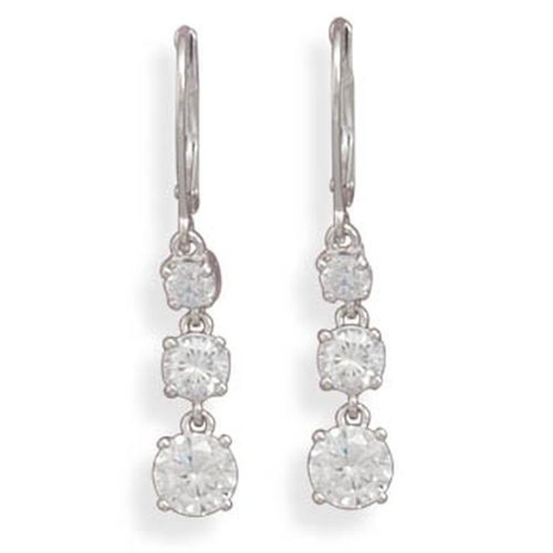 MMA 3.5/4.5/5.5mm Cz Earrings On Lever Back