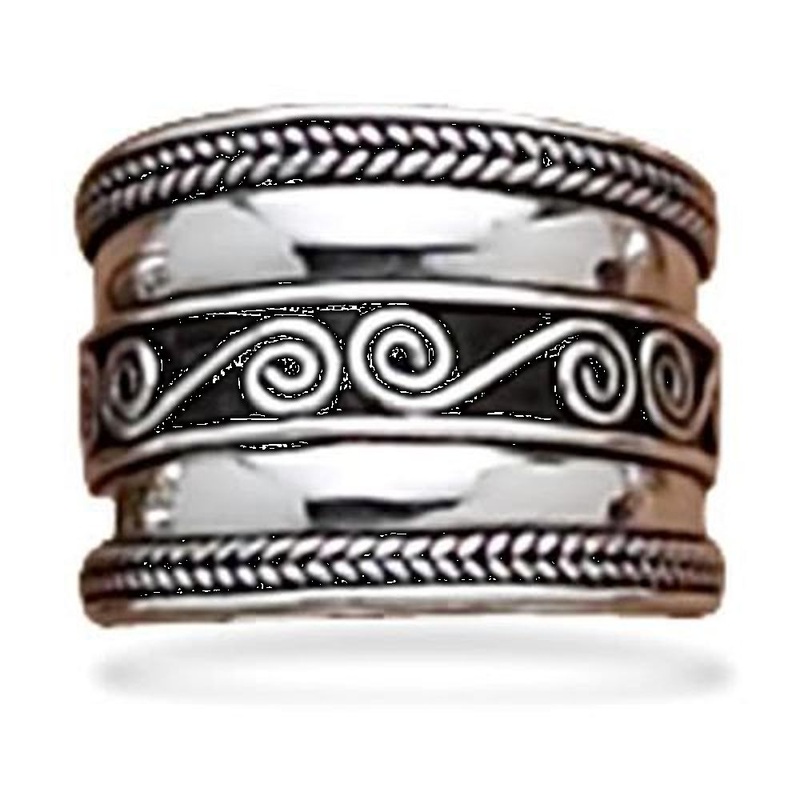 MMA Bali Ring with Spirals and Rope Edge / Size 6