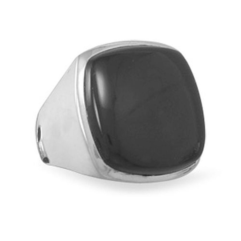MMA Square Black Onyx Ring / Size 6