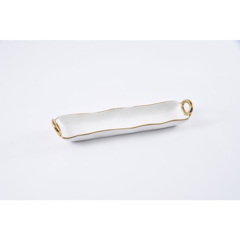 Pampa Bay Cracker Tray With Golden Handles