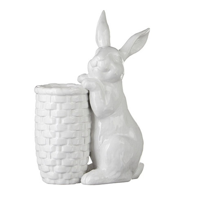 Raz Imports Boxwood 9.75 Bunny Bud Vase
