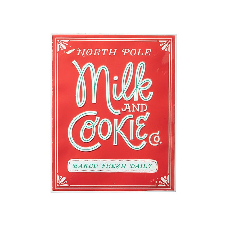 Raz Imports Kringle Candy Co. 19 Milk and Cookie Co Wall Art