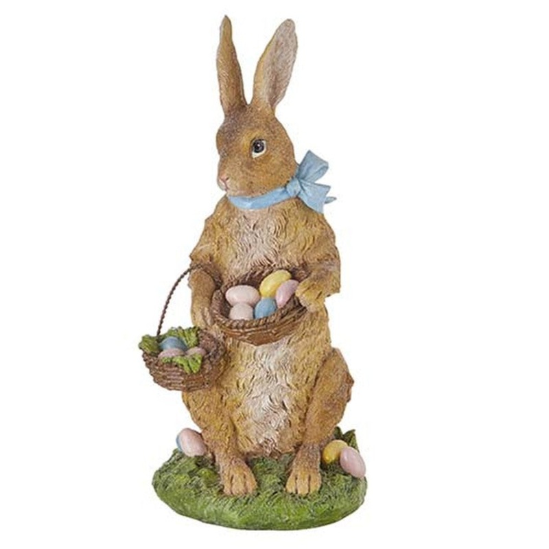 Raz Imports Storybook Spring 10.5 Vintage Rabbit With Basket Of Eggs