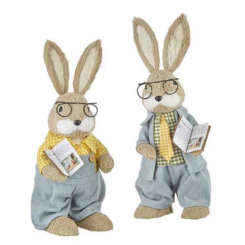 Raz Imports Storybook Spring 16 Bunny With Storybook, Asst of 2
