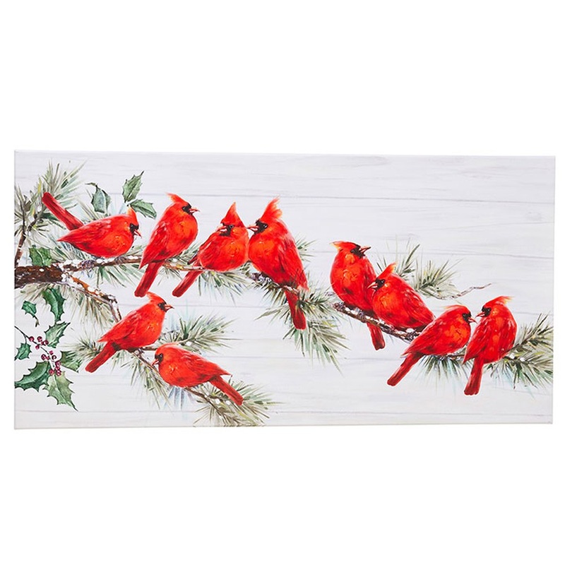 Raz Imports Through The Woods 32 Cardinals On Branch Wall Art