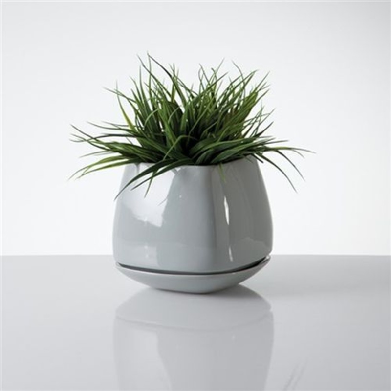 Torre & Tagus Mod Cube Planter Large – Cool Grey