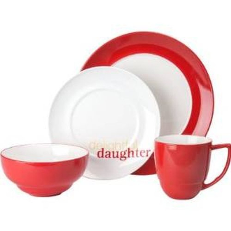 Waechtersbach Uno Chili Delightful Daughter4 Pc Dinnerware