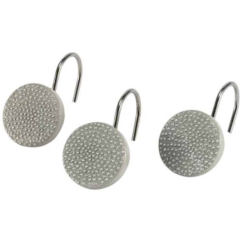 Avanti Linens Dotted Circles Set of 12 Shower Hooks
