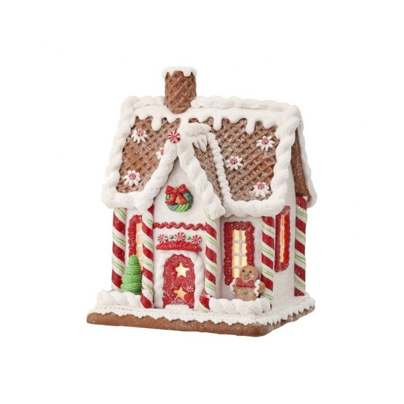 Regency International Peppermint Cookie House Figurine, 8 inches