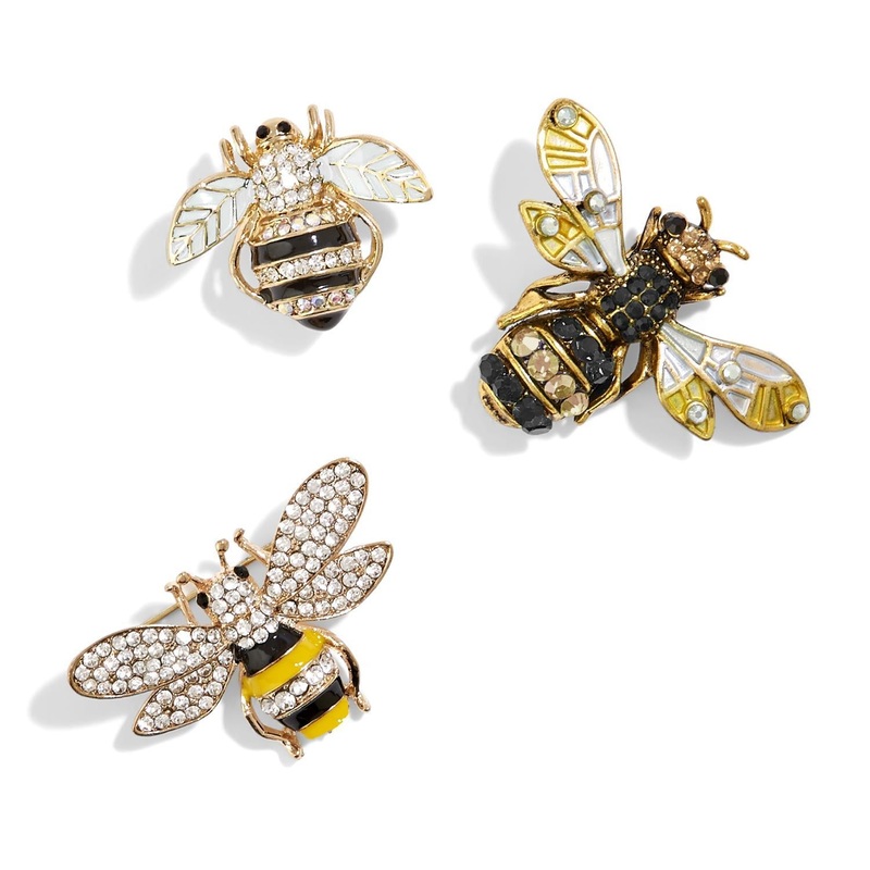 Two’s Company Bee-Utiful 18-Piece Jeweled Bee Pin Unit with Beehive Pillow