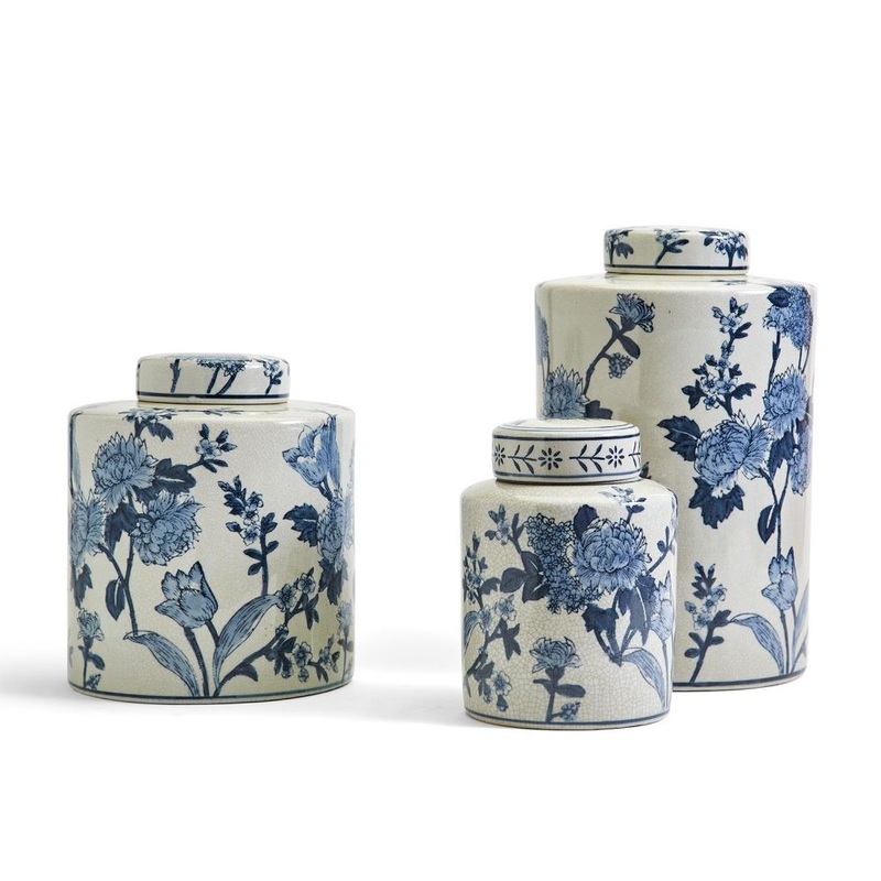 Two’s Company Japanese Blossom Set of 3 Tea Jars