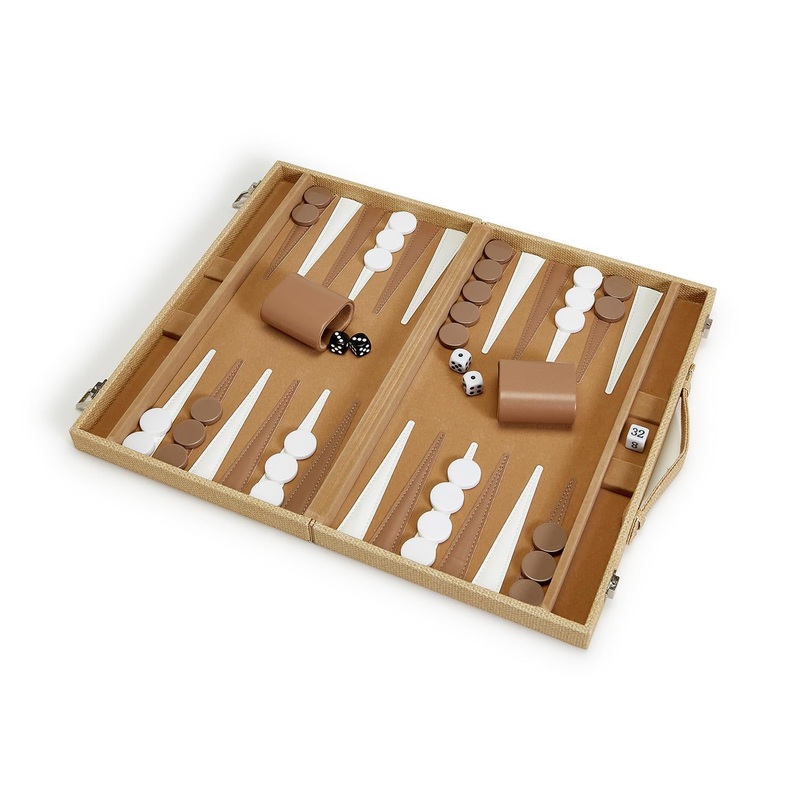 Two’s Company Terra Cane Backgammon Set Game