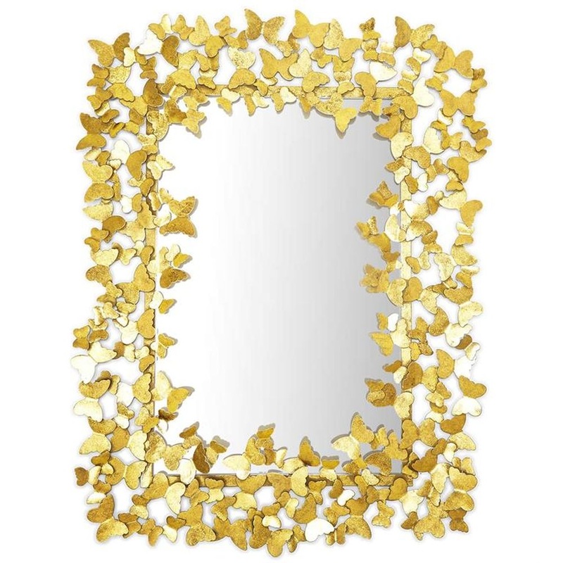 Two’s Company Tozai Golden Butterfly Wall Mirror