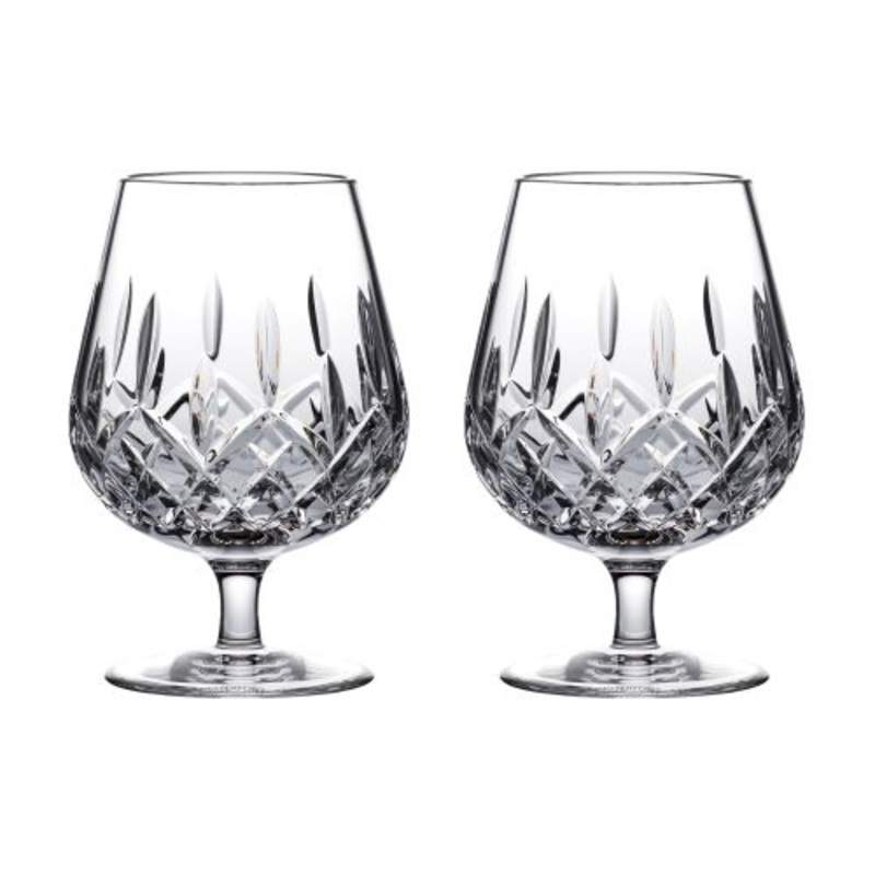 Waterford Connoisseur Lismore Set of 2 Brandy Balloon 17 Oz Glasses