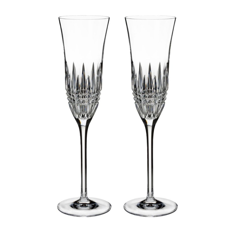 Waterford Lismore Diamond Essence Flute 8oz Set of 2