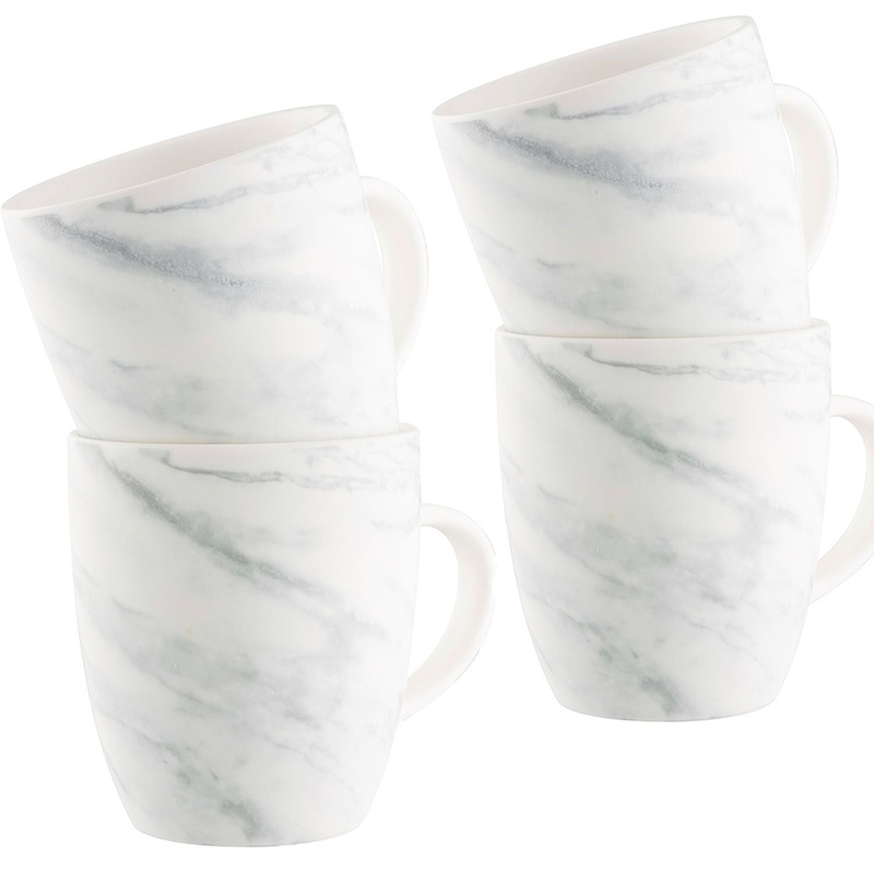 Belleek Marbled Mug, Set of 4