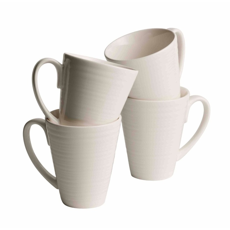 Belleek Ripple 4 Piece Mug Set