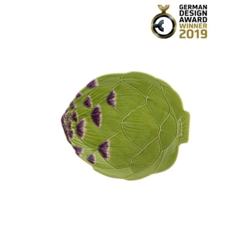 Bordallo Pinheiro Artichoke Dinner Plate 31.5, Green, Earthenware, 13