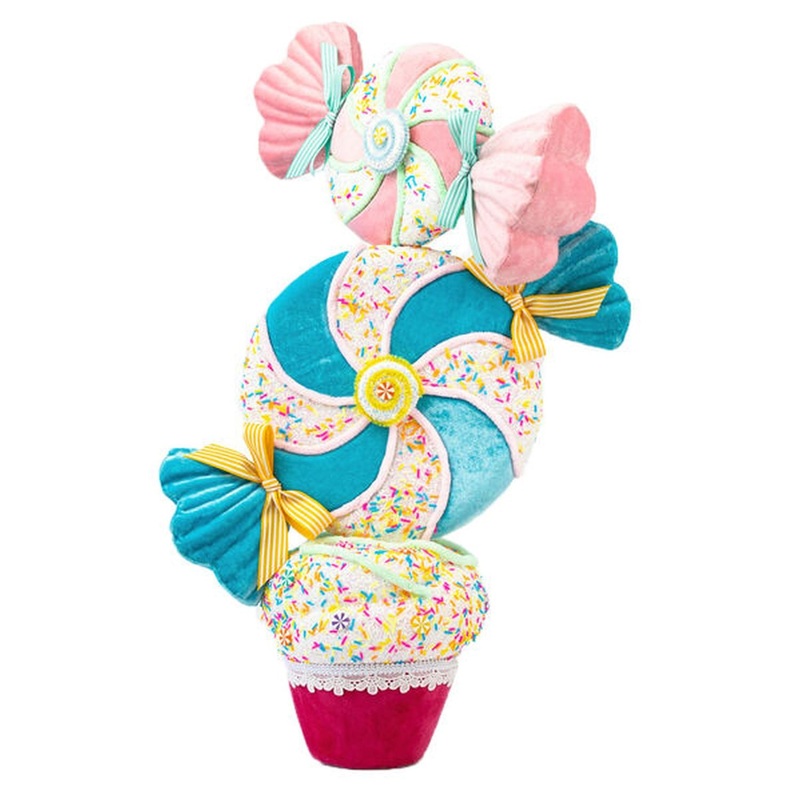 December Diamonds Candy Land 26 Candy Wrapper Cupcake Tree Figurine