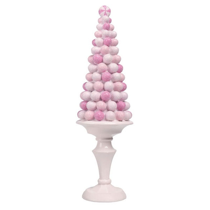 December Diamonds Pink Candy Gumdrop Tree Figurine