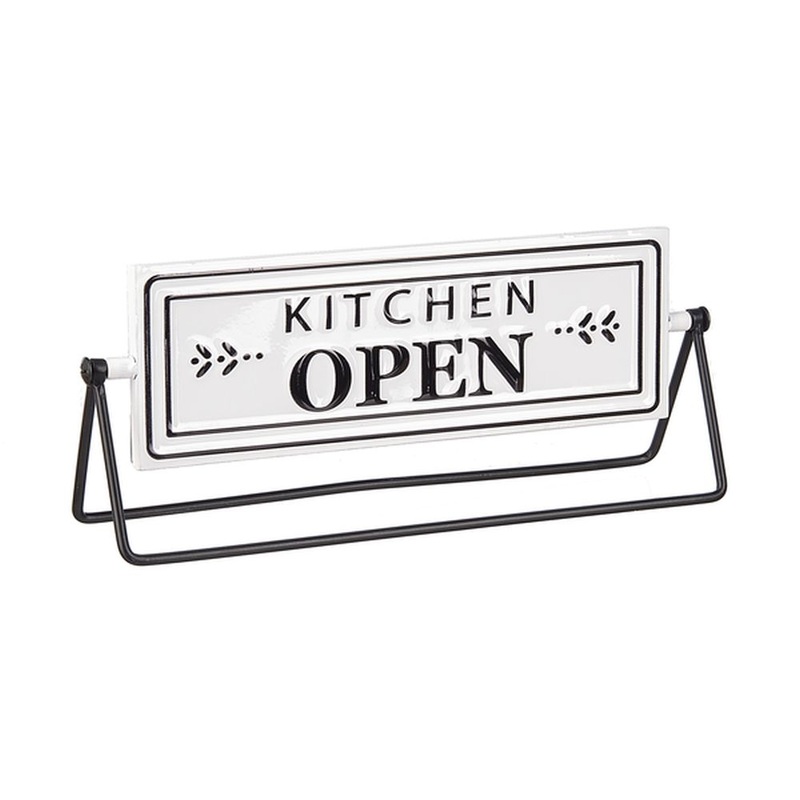 Ganz Embossed Spinning Sign Kitchen Open & Kitchen Closed