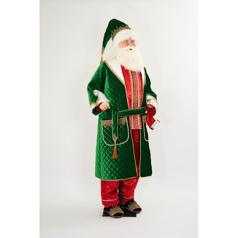 Katherine’s Collection 2022 All The Trimmings Good Night Santa Life-Size Doll Green